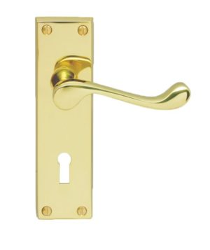 Carlisle Brass CBS55WCSC Victorian Scroll Lever On Backplate - Privacy (Contract Range) 120mm x 40mm Satin Chrome
