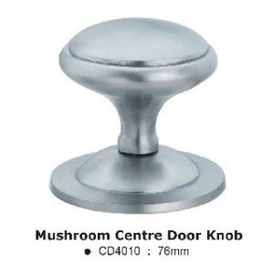 Mushroom Centre Door Knobs – 76mm – Satin Chrome Polished