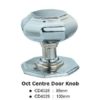 Oct Centre Door Knob – 85mm - Polished Satin Chrome