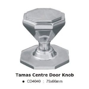 Tamas Centre Door Knob - 79x66mm - Polished Chrome