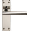 Eurospec T-Bar Stainless Steel Door Handles On Backplates, Polished Stainless Steel (sold in pairs)