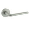 CleanTouch Anti-Bac Forme Milly Lever Door Handle on Minimal Round Rose - Satin Chrome