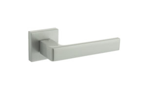 CleanTouch Anti-Bac Forme Asti Lever Door Handle on Minimal Square Rose - Satin Chrome