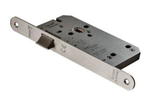 Eurospec DLE0055LSSS/R Din Latch 55mm - Contract - Radius Satin Stainless Steel