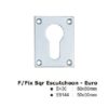 F/Fix Square Euro Escutcheon - 50mm - Polished Chrome