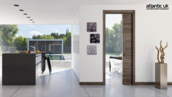 Ermetika EvoKit Pocket Door System 826x2040 Door 125mm WT - Raw Wood