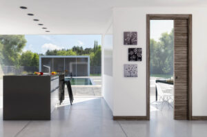 Ermetika EvoKit Pocket Door System 826x2040 Door 125mm WT - Raw Wood