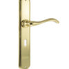 Forme Valence Solid Brass Key Lever Door Handle on Backplate - Polished Brass