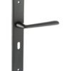 Forme Brigette Solid Brass Key Lever Door Handle on Backplate - Matt Black