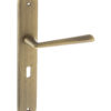 Forme Brigette Solid Brass Key Lever Door Handle on Backplate - Yester Bronze