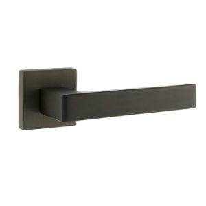 Forme Asti Lever Door Handle on Minimal Square Rose - Urban Dark Bronze
