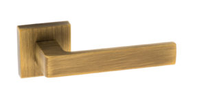 Forme Asti Lever Door Handle on Minimal Square Rose - Yester Bronze