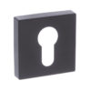 Forme Euro Escutcheons on Minimal Square Rose - Matt Black