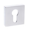 Forme Euro Escutcheons on Minimal Square Rose - Polished Chrome