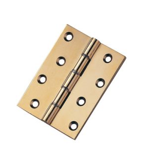 Carlisle Brass HDSW2 Hinge - Double Steel Washered Brass Butt C/W No 8 Eb Screws Polished/Lacquered