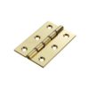 Carlisle Brass HDSW3 Hinge - Double Steel Washered Brass Butt C/W No 8 Eb Screws Polished/Lacquered