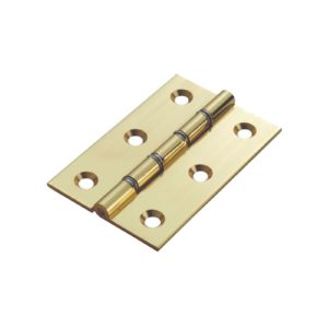 Carlisle Brass HDSW4 Hinge - Double Steel Washered Brass Butt C/W No 8 Eb Screws Polished/Lacquered