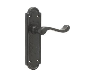 Turnberry Lever Latch Door Handle - 100x75mm - Black Antique Finish