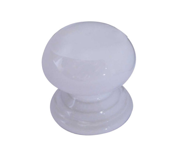 Porcelain Cupboard Door Knobs, Plain White