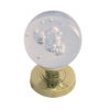Bubble Glass Mortice Door Knob, Polished Brass (sold in pairs)