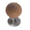 Sunset Red Marble Mortice Door Knob, Satin Chrome (sold in pairs)