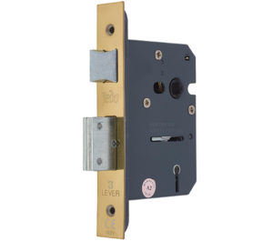 3 Lever Architectural Sash Lock (64mm OR 76mm), PVD Stainless Brass