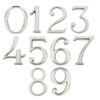 Pin Fix Numerals (0-9), Polished Chrome