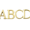 Pin Fix Letters (A-D), Polished Brass