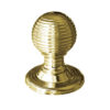 Reeded Cupboard Knob (22mm OR 28mm), Polished Brass