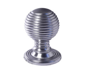Reeded Cupboard Knob (22mm OR 28mm), Satin Chrome