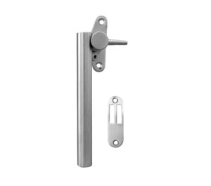 Round Bar Casement Fastener With Mortice Plate (Left Or Right Hand), Satin Stainless Steel