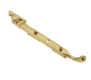 Bulb End Casement Window Stay (8", 10" OR 12"), Polished Brass