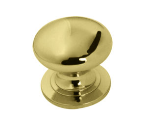 Cupboard Door Knobs (Various Sizes), Polished Brass