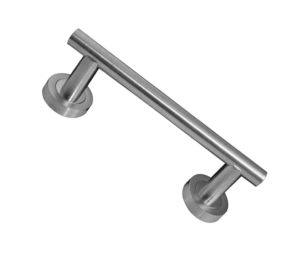 Straight Pull Handle On Rose (174mm OR 250mm c/c), Satin Chrome