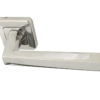 Mariani Klaudia Door Handles On Square Rose, Polished Chrome (sold in pairs)