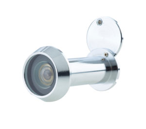 200 Degree Door Viewer With Intumescent Strip, Polished Chrome