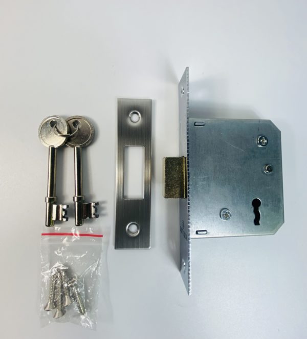 3 Lever Deadlock - 63mm - Satin Stainless Steel Finish