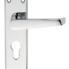 Carlisle Brass M30YCP Victorian Lever On Backplate - Lock Euro Profile 47.5mm C/C Polished Chrome
