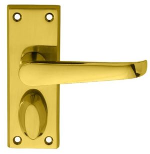 Carlisle Brass M31WC Victorian Lever On Backplate - Privacy Polished Brass
