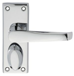 Carlisle Brass M31WCCP Victorian Lever On Backplate - Privacy Polished Chrome