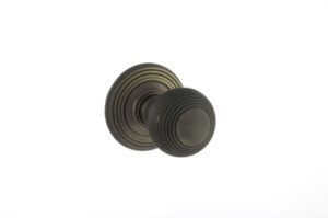 Atlantic Old English Ripon Solid Brass Reeded Mortice Knob, Urban Bronze - OE50RMKUB (sold in pairs)