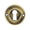 Atlantic Old English Solid Brass Standard Profile Round Escutcheon, Antique Brass - OERKEAB (sold in pairs)