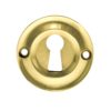 Atlantic Old English Solid Brass Standard Profile Round Escutcheon, Polished Brass - OERKEPB (sold in pairs)