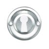 Atlantic Old English Solid Brass Standard Profile Round Escutcheon, Polished Chrome - OERKEPC (sold in pairs)