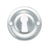 Atlantic Old English Solid Brass Standard Profile Round Escutcheon, Satin Chrome - OERKESC (sold in pairs)