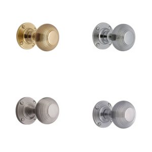 Architectural Reeded Mortice Door Knobs - Multiple Finishes