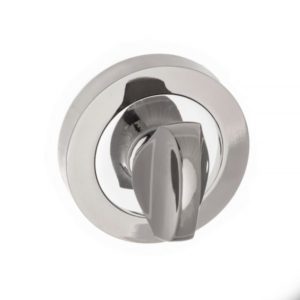 Mediterranean WC Turn and Release on Round Rose - Satin Chrome/Polished Chrome