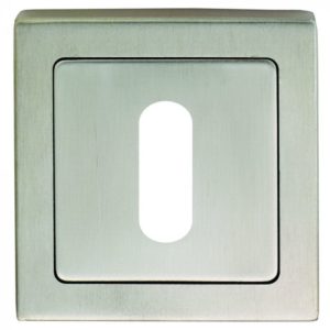 Eurospec SSP1405SSS/DUO Escutcheon - Lock Profile On Concealed Fix Square Rose Bright Stainless Steel/Satin Stainless Steel