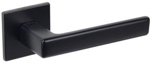 Atlantic Tupai Rapido 5S Line Portel 5mm Slimline Designer Door Handles On Square Rose, Matt Black - T3095S5SMB (sold in pairs)
