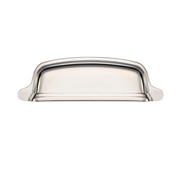 Fittings Cupped Cabinet Pull Handle (Various Sizes), PVD Stainless Nickel